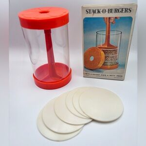Vintage Stack-O-Burgers Patty Press Burger Maker Complete 1973